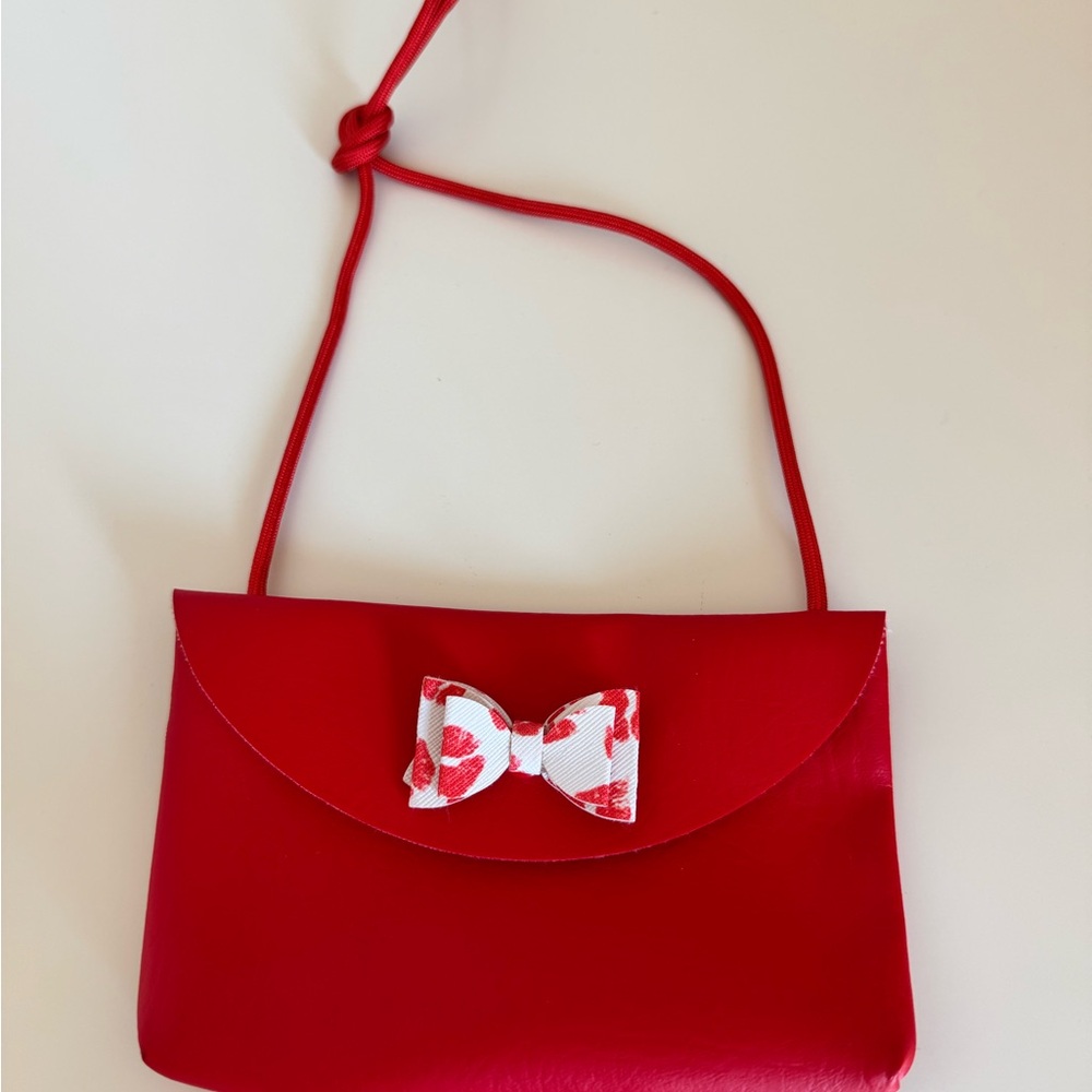 Charming Red‎ Kids Bag with Bow Accent